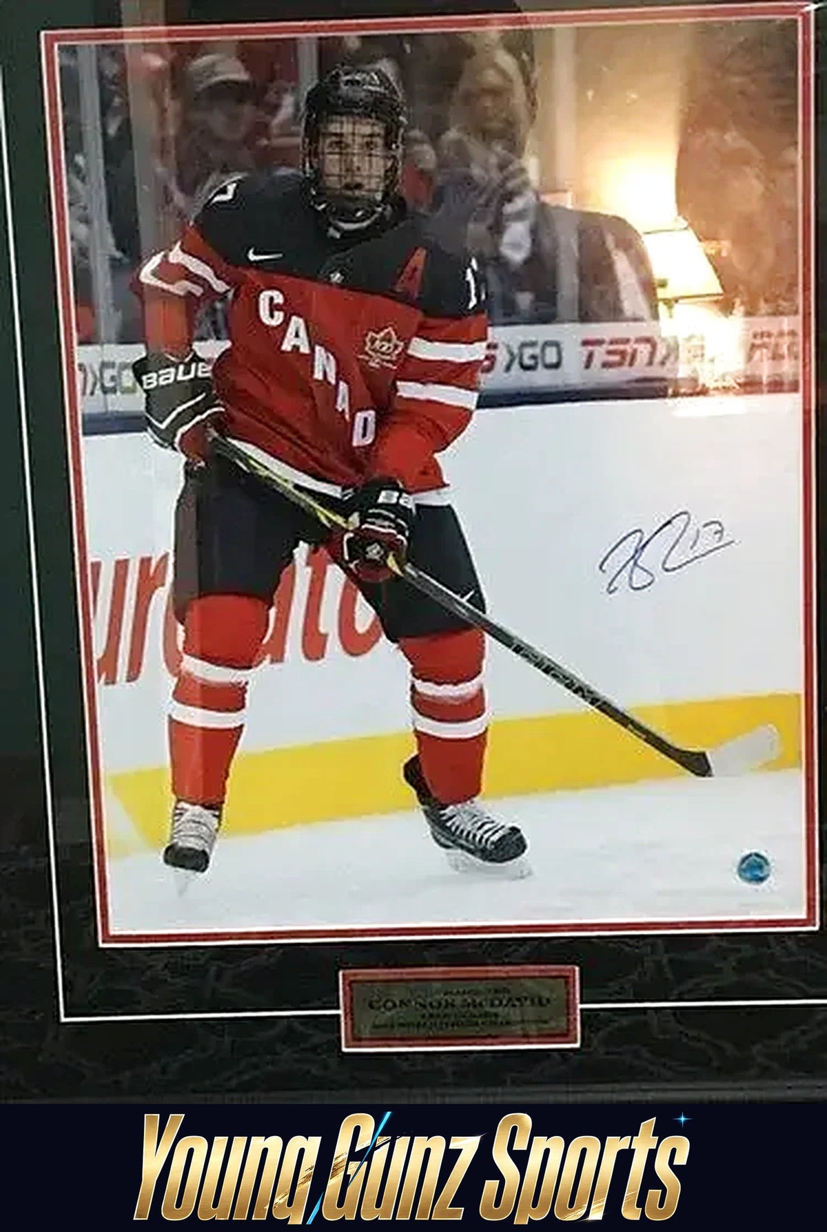 Connor McDavid Signed Framed Photo Team Canada