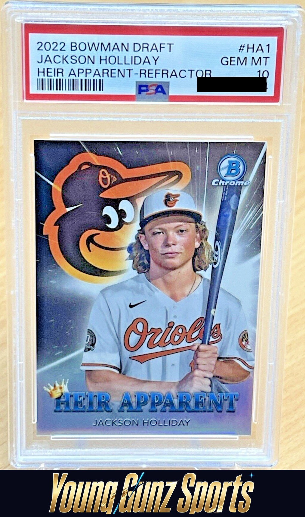Jackson Holliday Heir Apparent Refractor /250 PSA 10