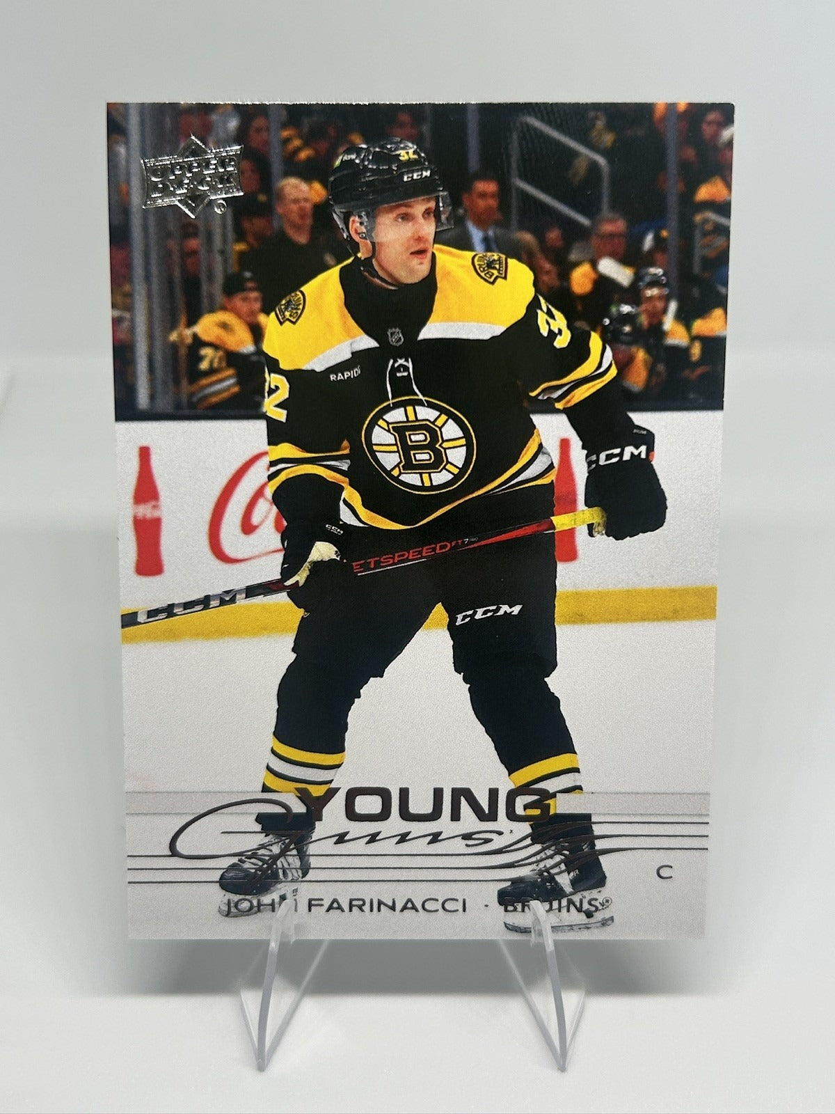 2025-26 Upper Deck Series 2 John Farinacci Young Guns RC #496 Bruins