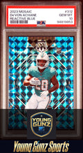 2023 Panini Mosaic De'Von Achane #312 Reactive Blue Prizm PSA 10 Rookie Dolphins