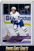 2023-24 UPPER DECK MATTHEW KNIES YOUNG GUNS CLEAR CUT #222