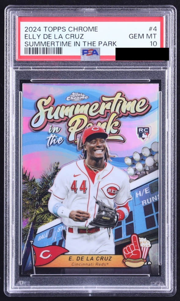 2024 TOPPS CHROME SUMMERTIME IN THE PARK ELLY DE LA CRUZ RC #4 PSA 10
