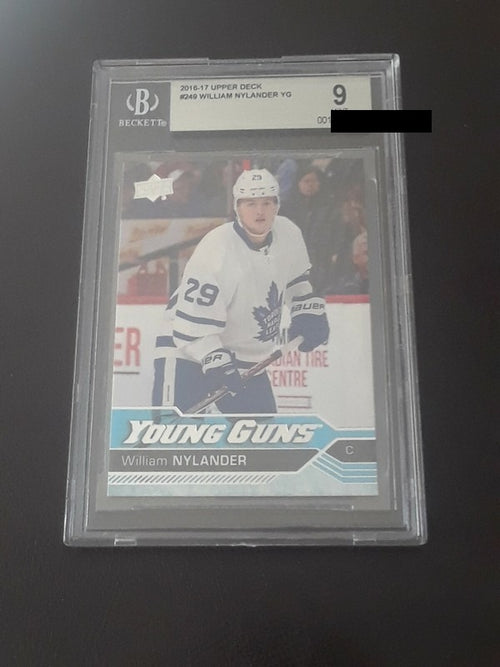 2016-17 Upper Deck William Nylander Young Guns Rookie RC Maple Leafs BGS 9