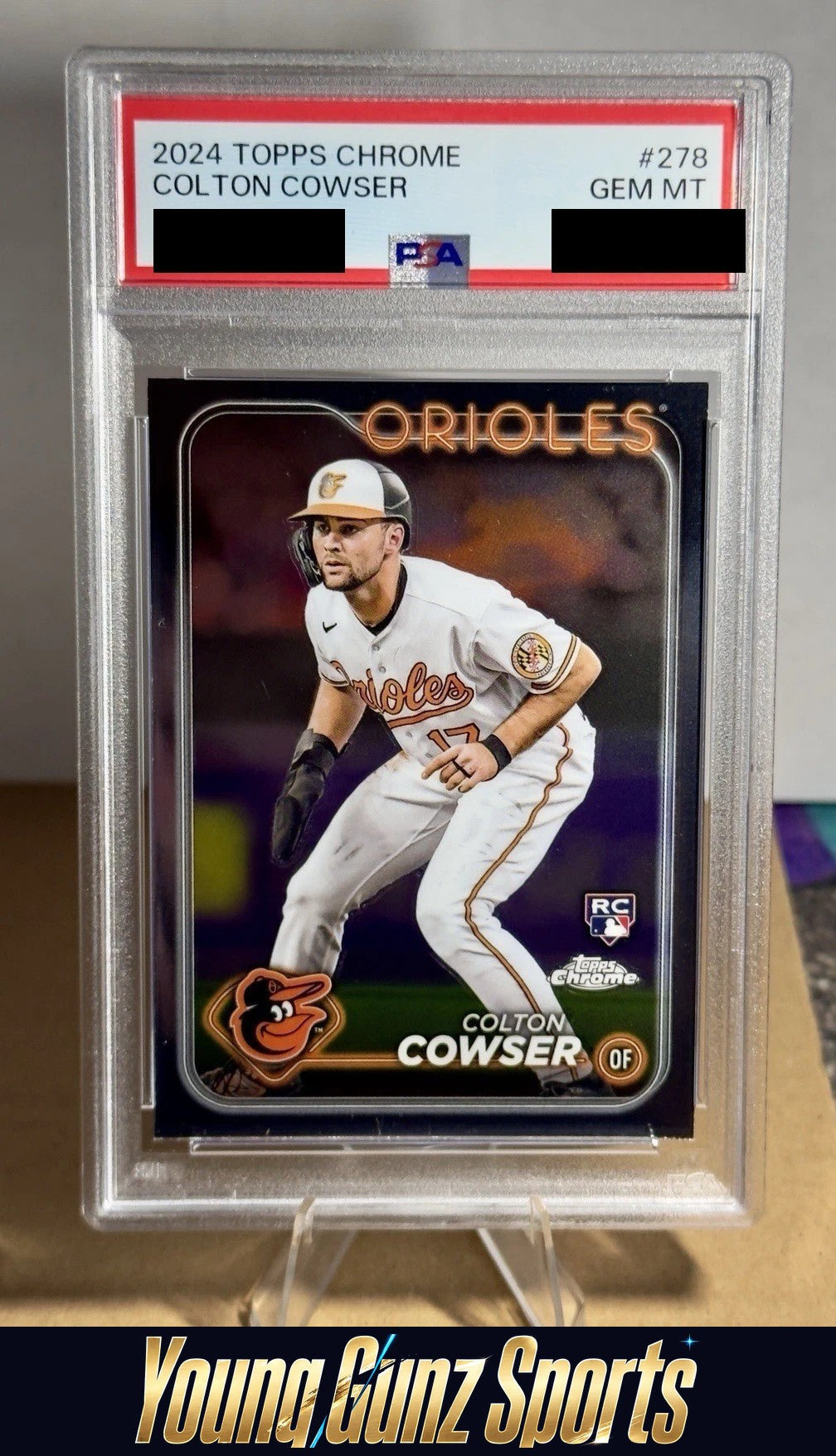 2024 Topps Chrome Colton Cowser RC #278 PSA 10 Baltimore Orioles Rookie