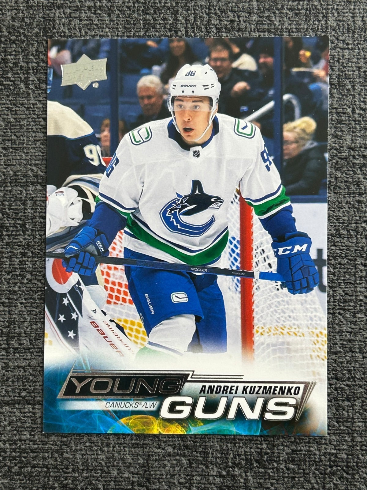 2022-23 Upper Deck Series 2 Andrei Kuzmenko Young Guns RC #465 Canucks RAW copy