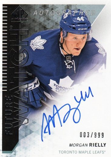 2013-14 SP AUTHENTIC #268 MORGAN RIELLY FUTURE WATCH AUTO RC /999