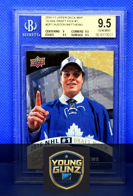 2016-17 Upper Deck MVP Auston Matthews #1 Draft Pick BGS 9.5 Maple Leafs